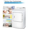 imageBLACKDECKER 80 Cu Ft Electric Front Load Dryer with Steam Clothes Dryer with LED Display 12 Cycle Selections ENERGY STAR 240V Machine Requires Professional Installation BFLD80ME White7 Cu Ft