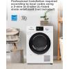 imageBLACKDECKER 80 Cu Ft Electric Front Load Dryer with Steam Clothes Dryer with LED Display 12 Cycle Selections ENERGY STAR 240V Machine Requires Professional Installation BFLD80ME White44 Cu Ft