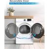 imageBLACKDECKER 80 Cu Ft Electric Front Load Dryer with Steam Clothes Dryer with LED Display 12 Cycle Selections ENERGY STAR 240V Machine Requires Professional Installation BFLD80ME White8 Cu Ft