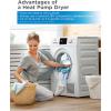 imageBLACKDECKER 80 Cu Ft Electric Front Load Dryer with Steam Clothes Dryer with LED Display 12 Cycle Selections ENERGY STAR 240V Machine Requires Professional Installation BFLD80ME White44 Cu Ft