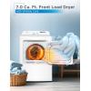 imageBLACKDECKER 80 Cu Ft Electric Front Load Dryer with Steam Clothes Dryer with LED Display 12 Cycle Selections ENERGY STAR 240V Machine Requires Professional Installation BFLD80ME White7 Cu Ft