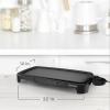 imageBLACKDECKER 8Serving Electric Griddle GD2051B NonStick Cooking Surface Warming Tray Removable Drip Tray Family SizedGriddle
