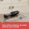 imageBLACKDECKER 9 inch Electric Carving Knife Comfort Grip Handle ampamp Safety Lock Button Stainless Steel Blades and Dishwasher Safe Parts Corded WhiteBlack