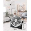imageBLACKDECKER 9Inch Frameless Box Fan Freestanding Desk Fan with 3Speed Settings Portable Fan for Home Office or Garage BFB09W WhiteBlackWhite