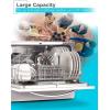 imageBLACKDECKER BCD6W 6 Place Setting ENERGY STAR Portable Compact Countertop DishwasherWhiteBlack