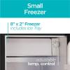 imageBLACKDECKER BCRK32B Compact Refrigerator Energy Star Single Door Mini Fridge with Freezer 32 Cubic Feet Black