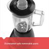 imageBLACKDECKER Countertop Blender with 6Cup Glass Jar 10Speed Settings Black BL2010BGGlass