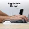 imageBLACKDECKER Ergonomic Mouse Pad Wrist Support  Comfortable Mouse Pad Wrist Rest  Wrist Relief Gel Mousepad  NonSlip Base Aesthetic Mousepad for Gaming Home Office  Perfect for Computer LaptopWhite