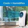 imageBLACKDECKER Evaporative Air Cooler  Portable Air Conditioner Cooling Fan with LED Display Remote Control 2Gallon Water Tank  Compact and Lightweight Design White