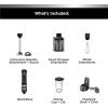 imageBLACKDECKER Kitchen Wand Cordless Immersion Blender 3 in 1 Multi Tool Set Hand Blender with Charging Dock Whisk and Chopper Red BCKM1013K06Black