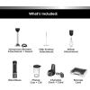 imageBLACKDECKER Kitchen Wand Cordless Immersion Blender 3 in 1 Multi Tool Set Hand Blender with Charging Dock Whisk and Milk Frother Red BCKM1013KS06Black