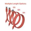 imageBLACKDECKER Lightning to USB Cable  Fast Compatible iPhone Lightning Cable  Durable Braided iPhone Charger Cord  for Travel and Daily Use  Multiple Color  Length Options  6ftCoral Rose