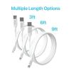 imageBLACKDECKER Lightning to USB Cable  Fast Compatible iPhone Lightning Cable  Durable Braided iPhone Charger Cord  for Travel and Daily Use  Multiple Color  Length Options  6ftWhite