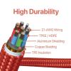 imageBLACKDECKER Lightning to USB Cable  Fast Compatible iPhone Lightning Cable  Durable Braided iPhone Charger Cord  for Travel and Daily Use  Multiple Color  Length Options  6ftCoral Rose
