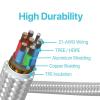 imageBLACKDECKER Lightning to USB Cable  Fast Compatible iPhone Lightning Cable  Durable Braided iPhone Charger Cord  for Travel and Daily Use  Multiple Color  Length Options  6ftWhite