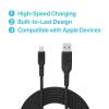 imageBLACKDECKER Lightning to USB Cable  Fast Compatible iPhone Lightning Cable  Durable Braided iPhone Charger Cord  for Travel and Daily Use  Multiple Color  Length Options  6ftBlack