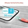 imageBLACKDECKER Lightning to USB Cable  Fast Compatible iPhone Lightning Cable  Durable Braided iPhone Charger Cord  for Travel and Daily Use  Multiple Color  Length Options  6ftCoral Rose