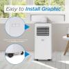imageBLACKDECKER Portable Air Conditioner 10000 BTU 6300 BTU SACC for Rooms up to 450 Sq Ft Portable AC with Follow Me Remote Control and Window Kit BPACT10WT White8 000 BTU