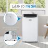 imageBLACKDECKER Portable Air Conditioner 10000 BTU 6300 BTU SACC for Rooms up to 450 Sq Ft Portable AC with Follow Me Remote Control and Window Kit BPACT10WT White12 000 BTU
