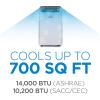 imageBLACKDECKER Portable Air Conditioner 10000 BTU 6300 BTU SACC for Rooms up to 450 Sq Ft Portable AC with Follow Me Remote Control and Window Kit BPACT10WT White14 000 BTU  HEAT