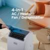 imageBLACKDECKER Portable Air Conditioner 10000 BTU 6300 BTU SACC for Rooms up to 450 Sq Ft Portable AC with Follow Me Remote Control and Window Kit BPACT10WT White14 000 BTU  HEAT