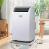 imageBLACKDECKER Portable Air Conditioner 10000 BTU 6300 BTU SACC for Rooms up to 450 Sq Ft Portable AC with Follow Me Remote Control and Window Kit BPACT10WT White14 000 BTU  HEAT