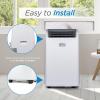 imageBLACKDECKER Portable Air Conditioner 10000 BTU 6300 BTU SACC for Rooms up to 450 Sq Ft Portable AC with Follow Me Remote Control and Window Kit BPACT10WT White14 000 BTU  HEAT