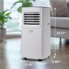imageBLACKDECKER Portable Air Conditioner 10000 BTU 6300 BTU SACC for Rooms up to 450 Sq Ft Portable AC with Follow Me Remote Control and Window Kit BPACT10WT White8 000 BTU