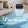 imageBLACKDECKER Portable Air Conditioner 10000 BTU 6300 BTU SACC for Rooms up to 450 Sq Ft Portable AC with Follow Me Remote Control and Window Kit BPACT10WT White12 000 BTU