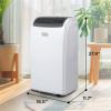 imageBLACKDECKER Portable Air Conditioner 10000 BTU 6300 BTU SACC for Rooms up to 450 Sq Ft Portable AC with Follow Me Remote Control and Window Kit BPACT10WT White12 000 BTU  HEAT