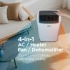 imageBLACKDECKER Portable Air Conditioner 10000 BTU 6300 BTU SACC for Rooms up to 450 Sq Ft Portable AC with Follow Me Remote Control and Window Kit BPACT10WT White12 000 BTU  HEAT