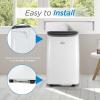 imageBLACKDECKER Portable Air Conditioner 10000 BTU 6300 BTU SACC for Rooms up to 450 Sq Ft Portable AC with Follow Me Remote Control and Window Kit BPACT10WT White10 000 BTU
