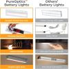 imageBLACKDECKER PureOptics LED Battery Operated Under Cabinet Lighting Motion Sensor OnOff Warm White LED StickOn Install for Kitchen ampamp Closets  1 BarWhite