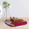 imageBLACKDECKER Small Dog 4 in 1 Snap Pet Bed Low Profile Sofa Cover Mat Crate Liner Soft Breathable Pet Bed Premium Bedding 20 in x 16 in Small RedRed