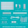imageBLACKDECKER Works with Alexa Smart Under Cabinet Lighting Kit Adjustable LEDs 3 9quot Bars White9 6Bar