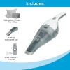 imageBLACKDECKER dustbuster Handheld Vacuum 8V Cordless Hand Vacuum for Quick Cleanup with Crevice Tool and Washable Filter HNVC220BCZ01White 8V