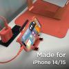 imageBLACKDECKER for iPhone 15 Case Compatible with MagSafe Shockproof MilitaryGrade Protection Magnetic Phone Case for iPhone 15 Pro Max Blue Changeable Buttons ampamp LanyardCoral Rose