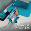 imageBLACKDECKER for iPhone 15 Case Compatible with MagSafe Shockproof MilitaryGrade Protection Magnetic Phone Case for iPhone 15 Pro Max Blue Changeable Buttons ampamp LanyardLoch Ness