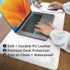 imageBlackDecker Faux Leather Desk Mat for Keyboard and Mouse  Protective Desk Decor  Gaming Work from Home Office AccessoryWhite