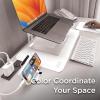 imageBlackDecker Faux Leather Desk Mat for Keyboard and Mouse  Protective Desk Decor  Gaming Work from Home Office AccessoryWhite