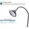 imagePureOptics LED Minimalist Floor Lamp 58quot Height with Weighted Base Adjustable Gooseneck Flicker Free EcoFriendly Foot Switch GrayDesk Lamp