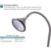 imagePureOptics LED Minimalist Floor Lamp 58quot Height with Weighted Base Adjustable Gooseneck Flicker Free EcoFriendly Foot Switch GrayFloor Lamp