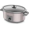 imageBLACKDECKER SC1007D Slow Cooker 7 quart Geometric CreamPurpleSilver Pattern