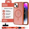 imageBLACKDECKER for iPhone 14 Cases Compatible with MagSafe Shockproof MilitaryGrade Protection Magnetic Phone Case for iPhone 14 Blue Changeable Buttons LanyardCoral Rose