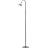 imagePureOptics LED Minimalist Floor Lamp 58quot Height with Weighted Base Adjustable Gooseneck Flicker Free EcoFriendly Foot Switch GrayFloor Lamp