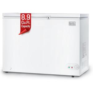 imageBLACKDECKER 13 Cu Ft Chest Freezer Deep Freezer with Top Opening Freezer Chest with 2 Removable Storage Baskets Mechanical Temperature Control Manual Defrost R600a RefrigerantBCF1300EWhite89 Cu Ft