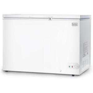 imageBLACKDECKER 13 Cu Ft Chest Freezer Deep Freezer with Top Opening Freezer Chest with 2 Removable Storage Baskets Mechanical Temperature Control Manual Defrost R600a RefrigerantBCF1300EWhite10 Cu Ft