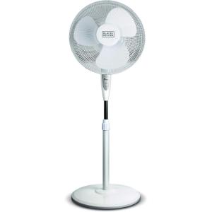 imageBLACKDECKER 18Inch Stand Fan with Pedestal Base Height Adjustable Pedestal Fan with Remote and Touch Control Panel Free Standing Fan with 90Degree Oscillating and 3Speed Settings BlackWhite