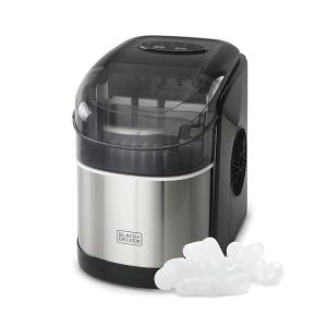 imageBLACKDECKER 26 lb Capacity Ice MakerStainless Steel  Black