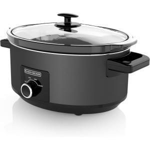 imageBLACKDECKER 7Quart Digital Slow Cooker SCD7007SSD Temperature Probe SousVide Locking Lid Removable Stoneware CrockStandard Manual Slow Cooker